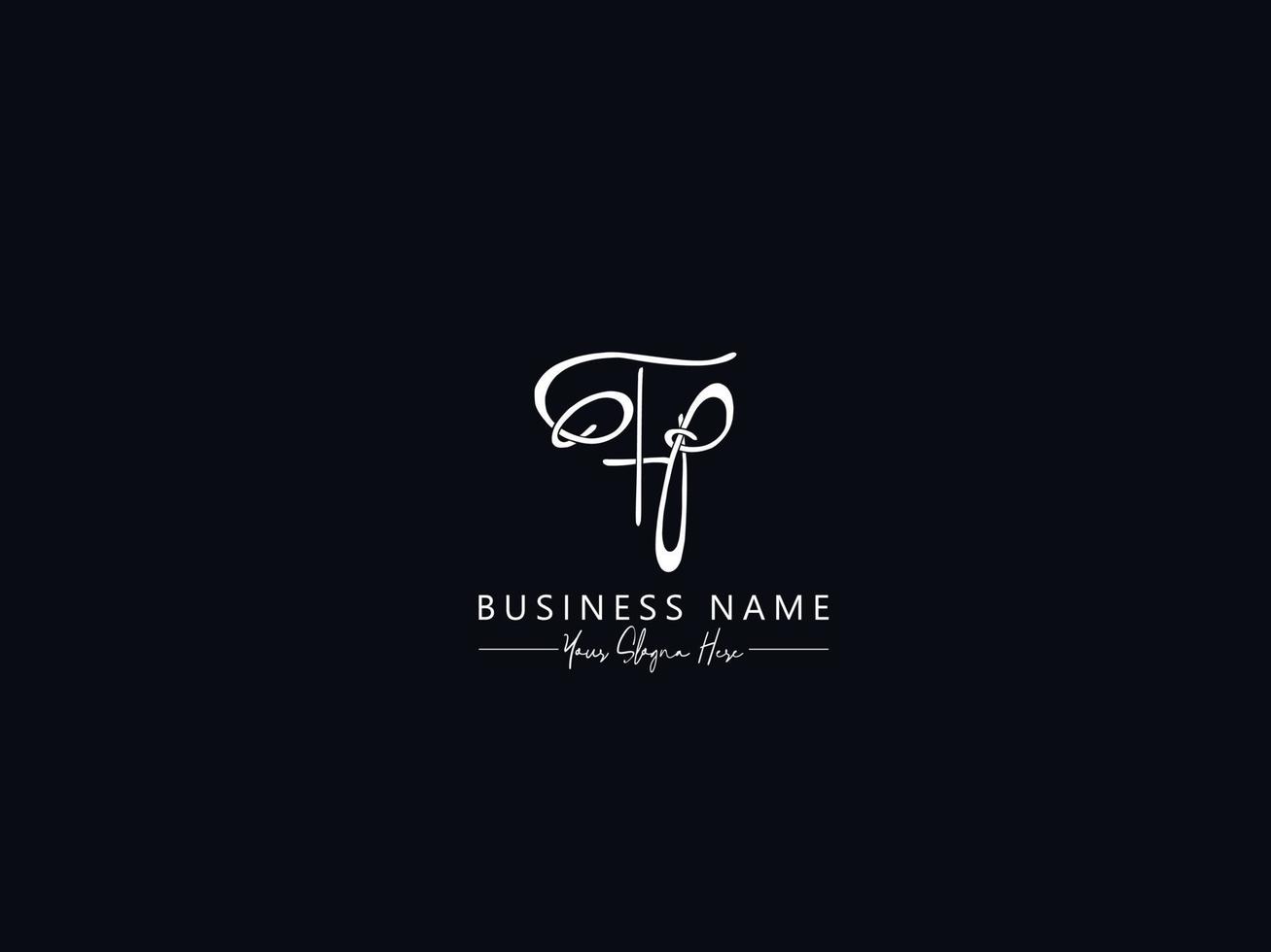 Monogram Fp Logo Letter, Initials fp signature Logo Letter Design vector