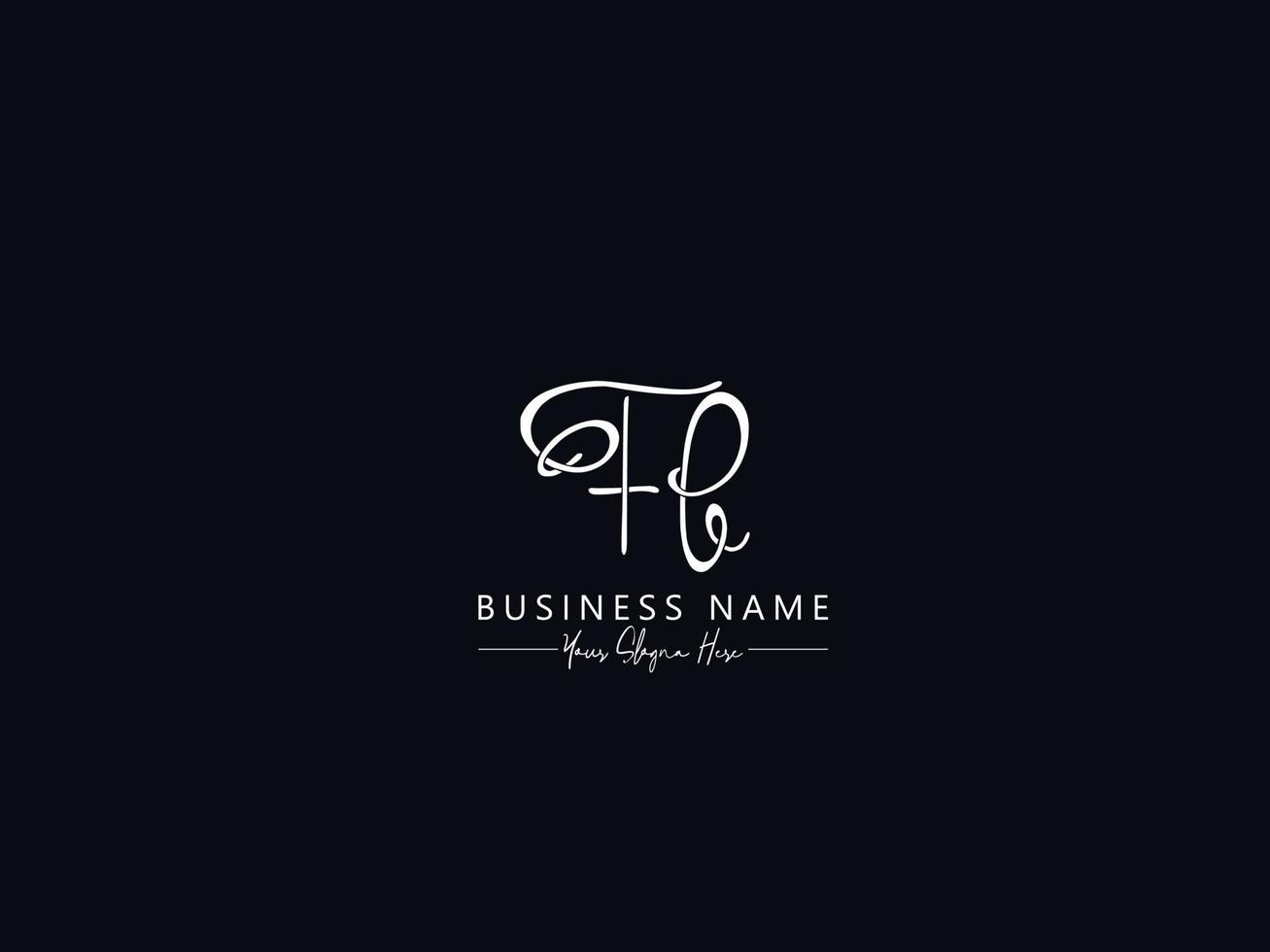 Monogram Fb Logo Letter, Initials fb signature Logo Letter Design vector