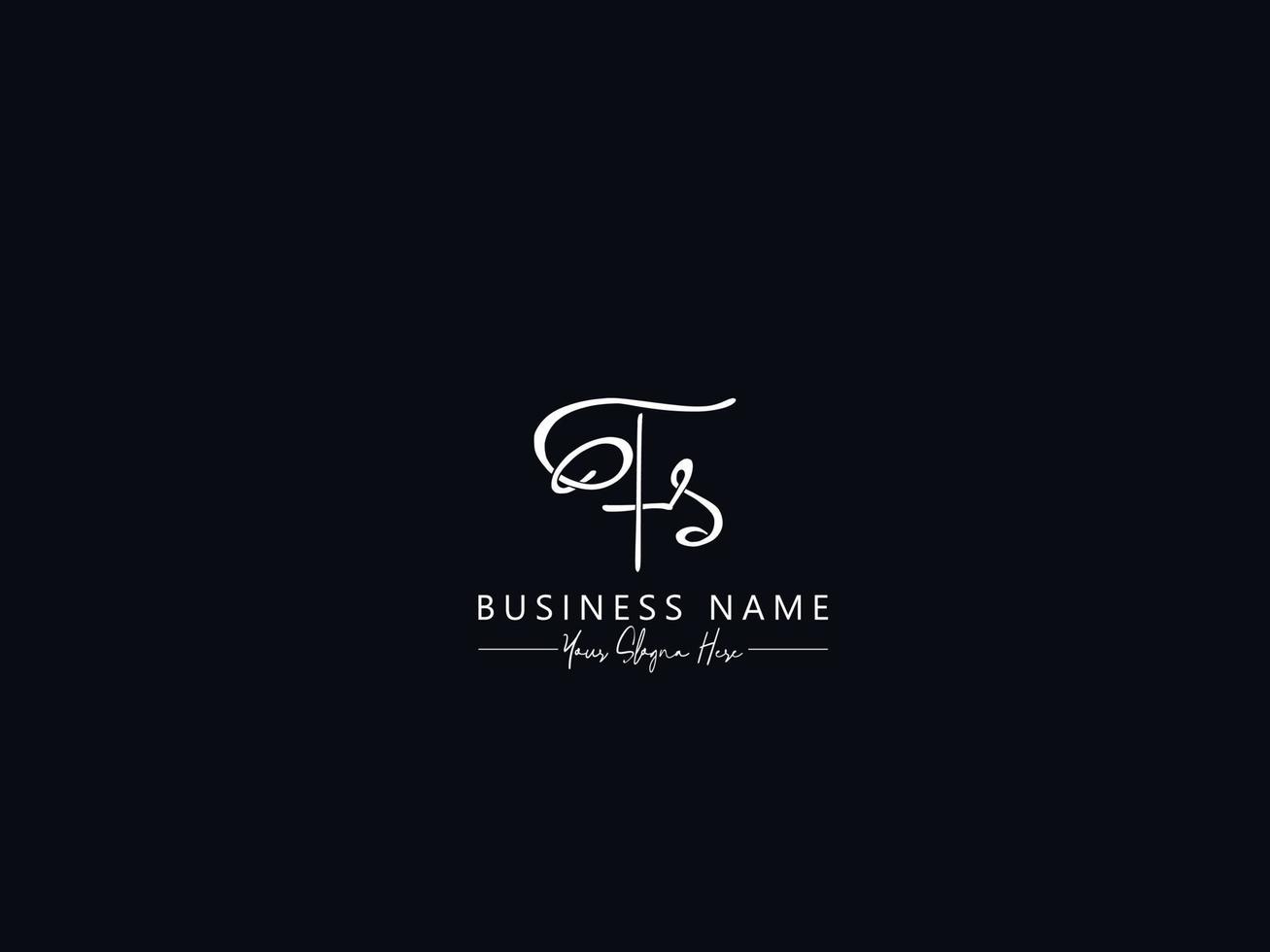 Monogram Fs Logo Letter, Initials fs signature Logo Letter Design vector