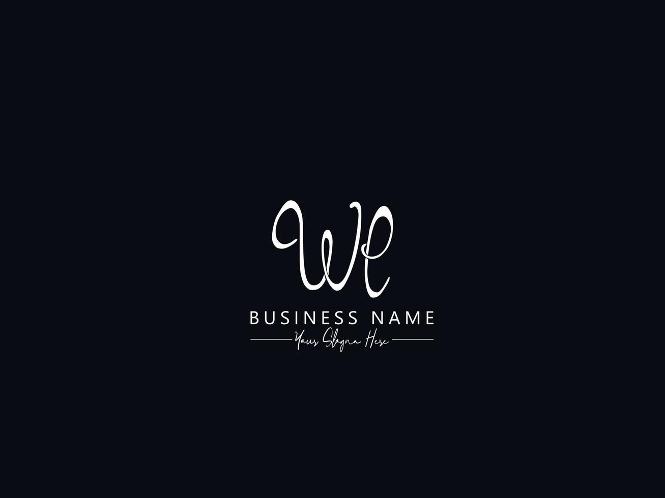 Luxury Wl Logo Image, Unique Wl Signature Logo Letter Vector Stock