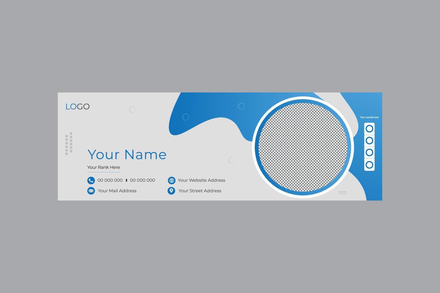 Social Media Cover and Email signature template vector