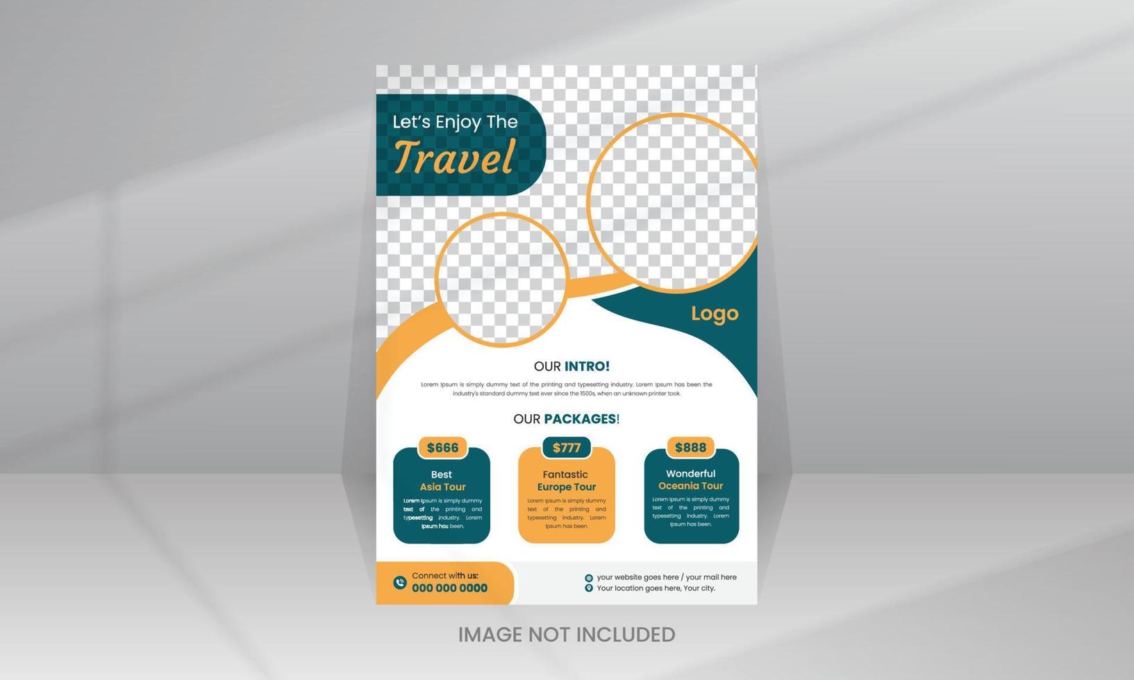 Travel sale flyer template vector