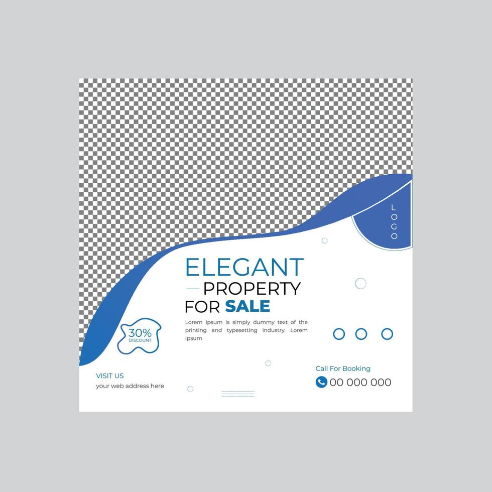 Home for Sale social media post template vector