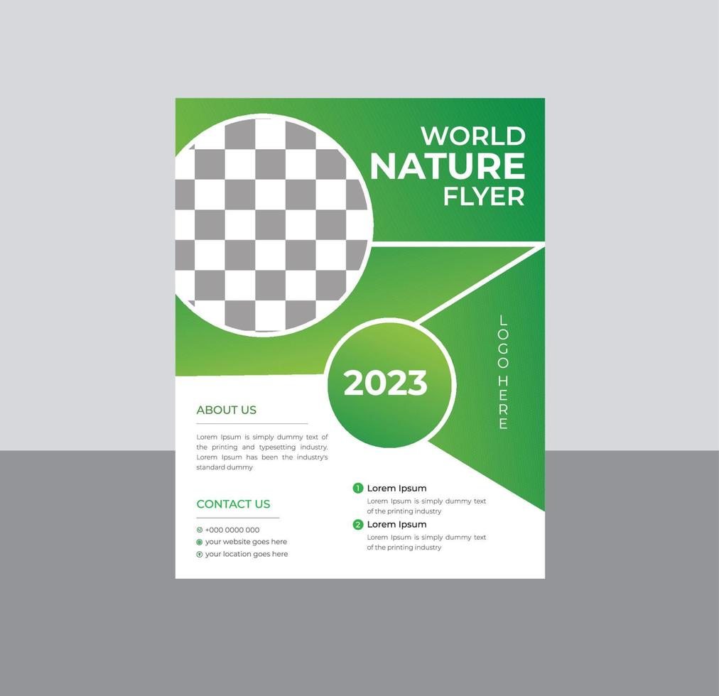 Protect the World Nature Flyer template vector