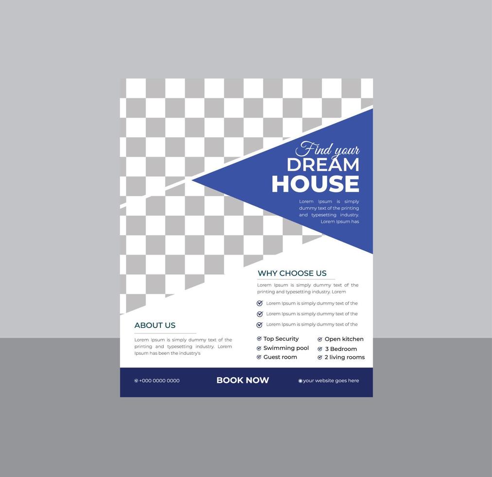 Home Sale Professional Flyer for Real Estate Agency vector