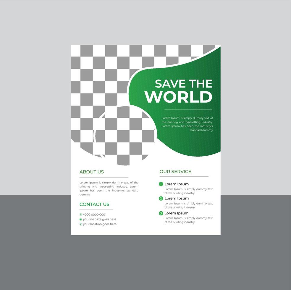 Protect the World Nature Flyer template vector