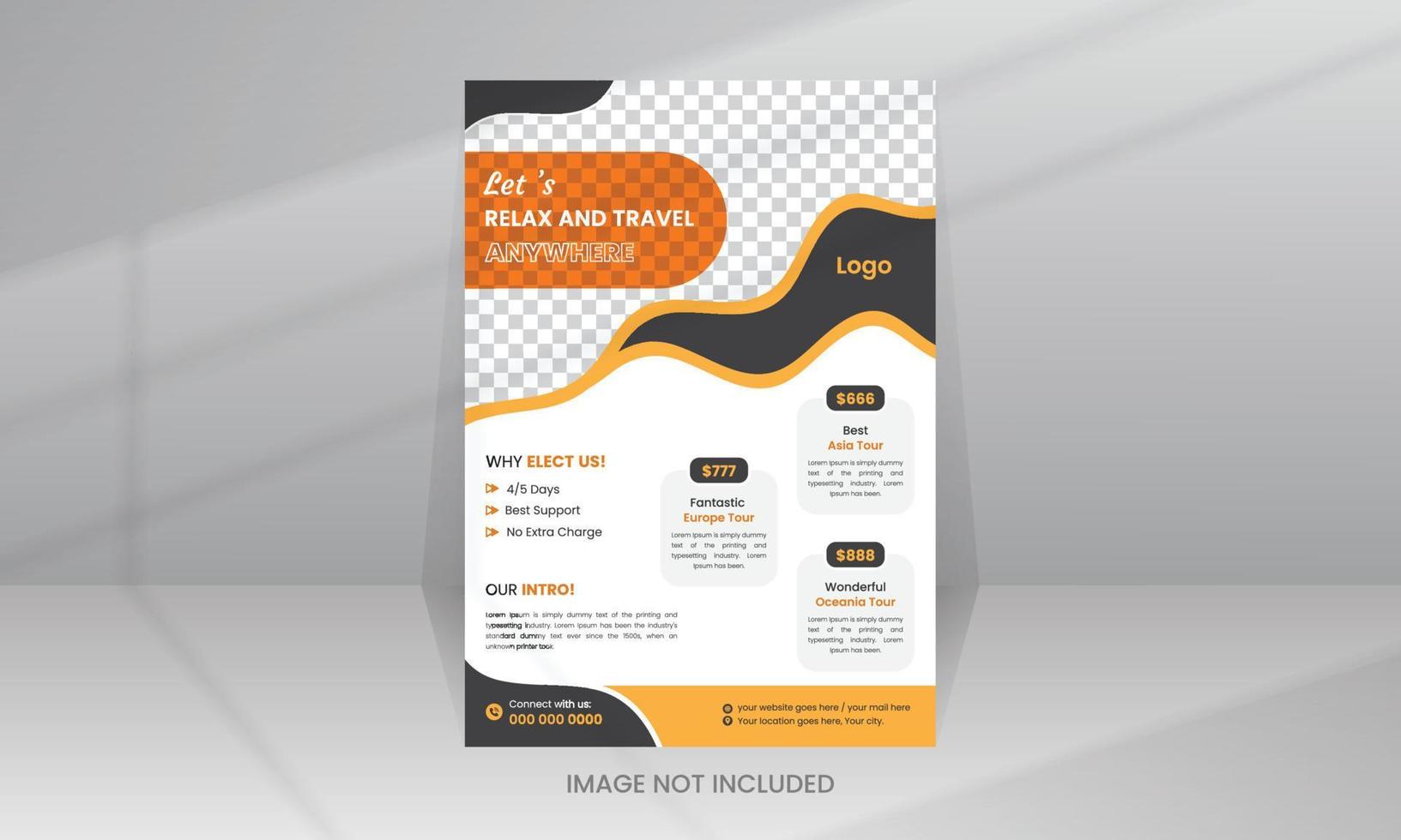 Travel sale flyer template vector