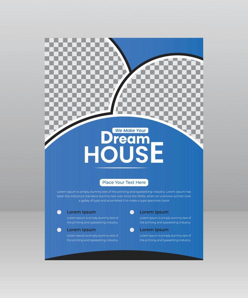 Build Dream House Flyer template for construction Company vector
