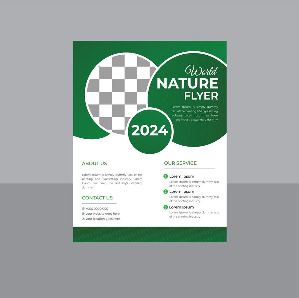 Protect the World Nature Flyer template vector