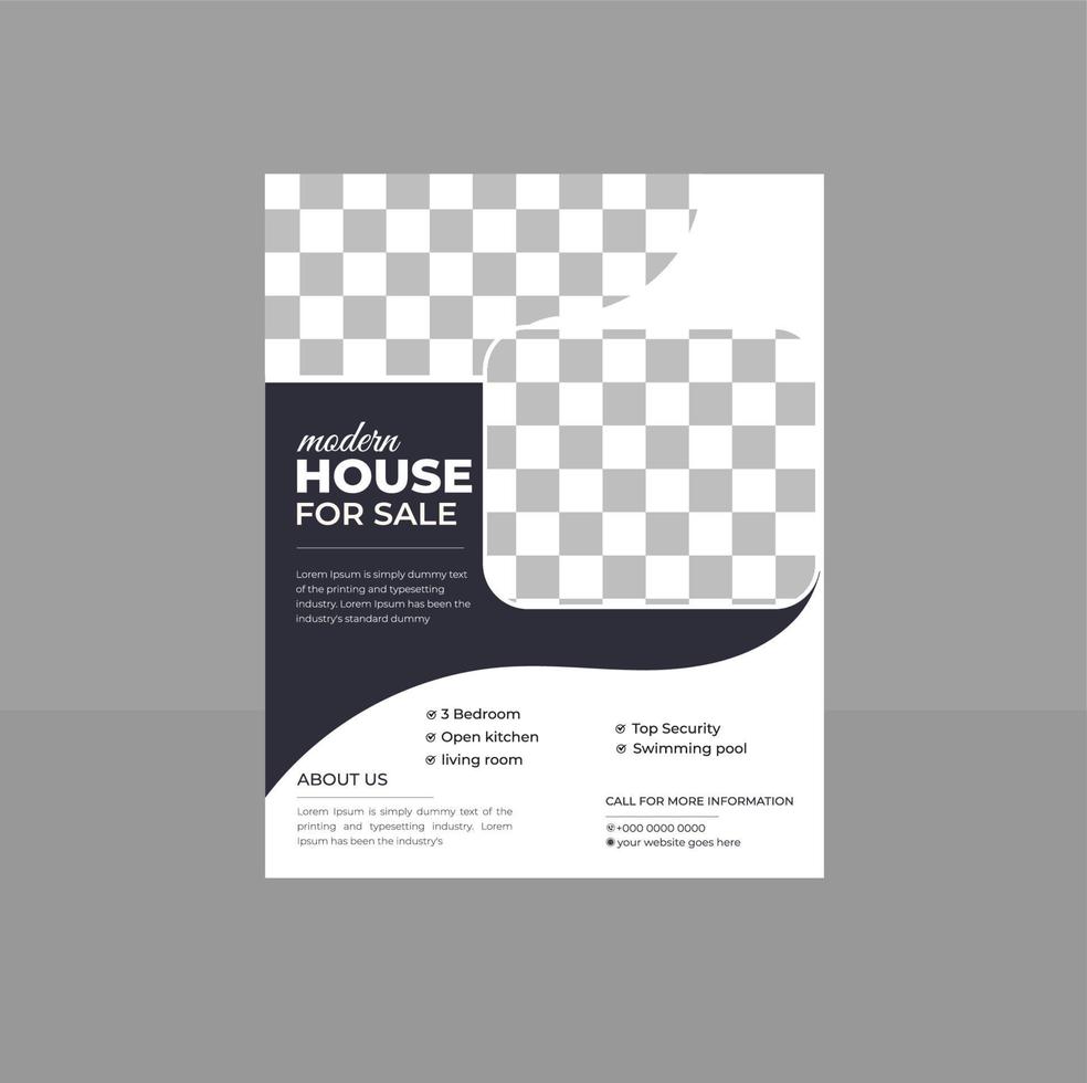 folleto profesional de venta de viviendas para agencia inmobiliaria vector