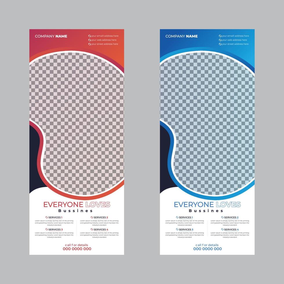 Business roll up display standee for presentation purpose vector