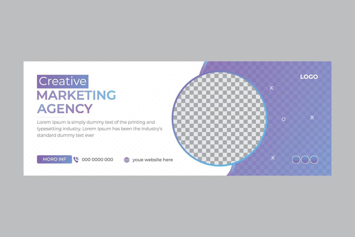 Social Media Cover and Email signature template vector
