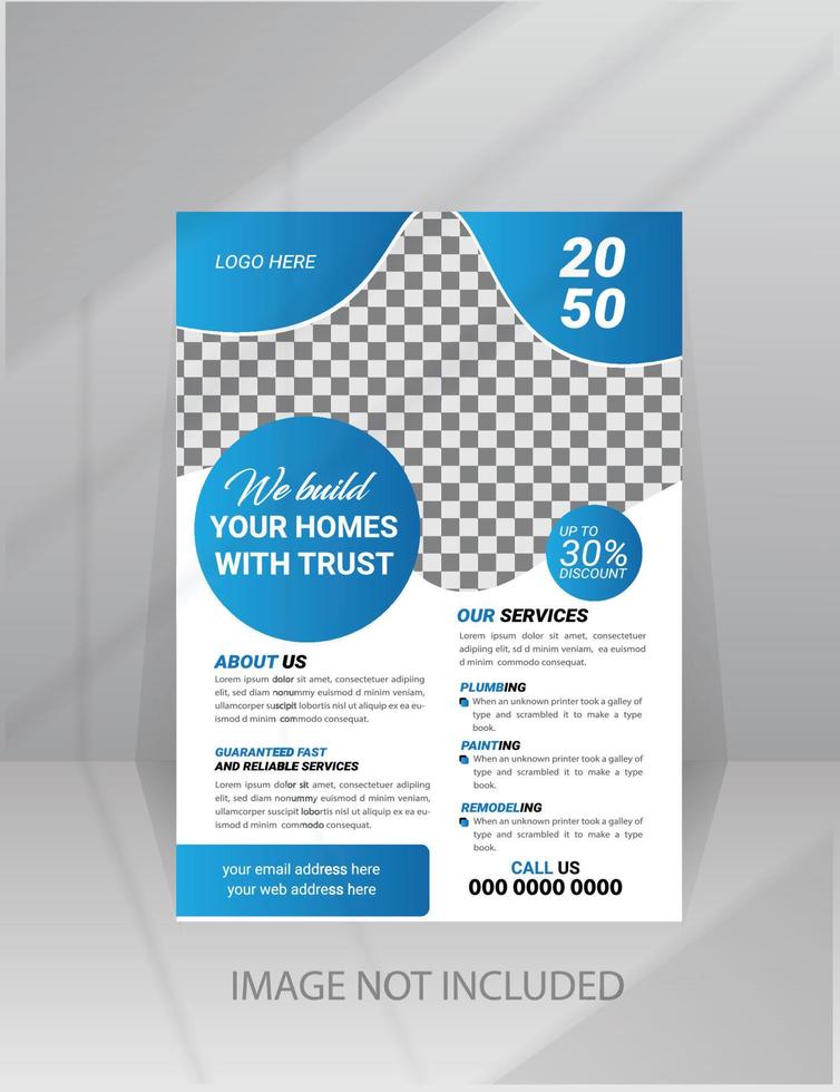Home Development Construction Flyer Template With Photo 16152558 Vector home-development-construction-flyer-template-with-photo-16152558-vector