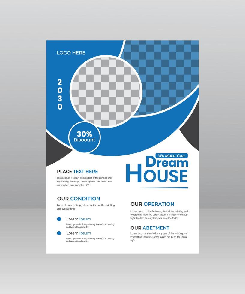 Build Dream House Flyer template for construction Company vector