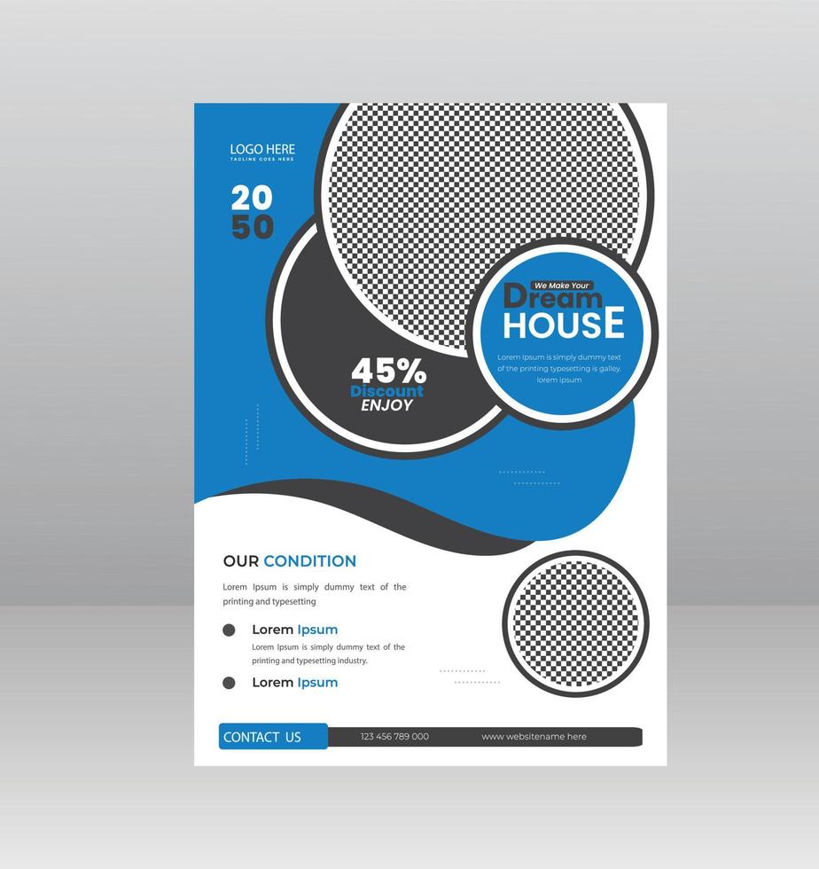 Build Dream House Flyer template for construction Company vector