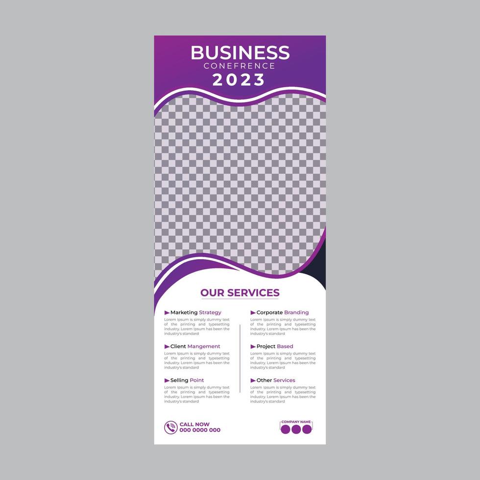 Business roll up banner display standee for presentation purpose vector