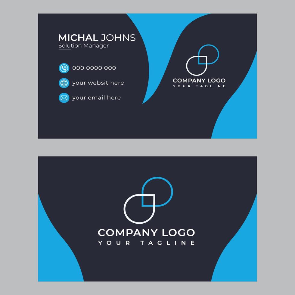 Professional business card template vector