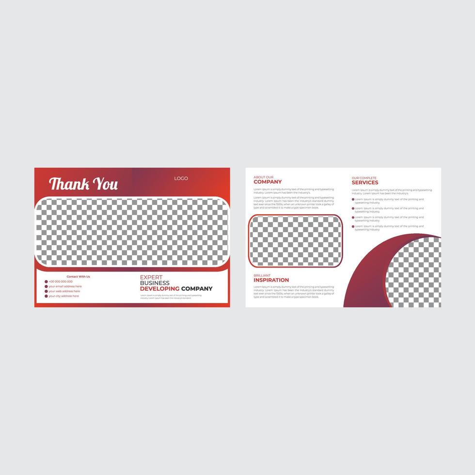 Bifold 4 page brochure template vector