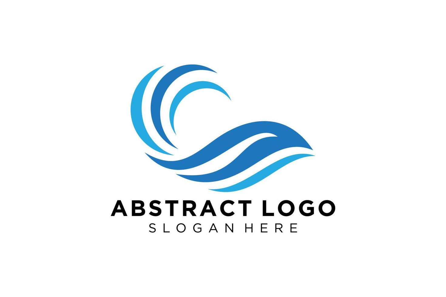 Abstract water wave splash logo symbol and icon design. vector