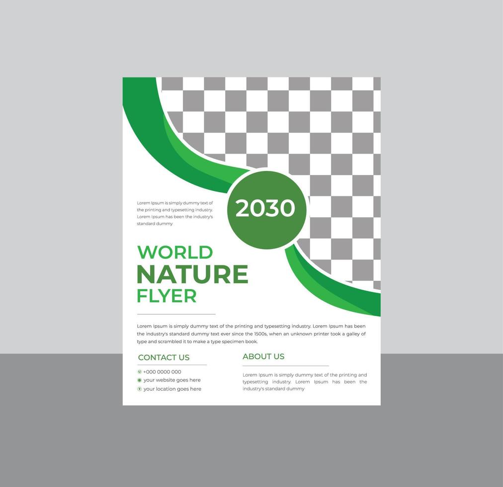 Protect the World Nature Flyer template vector
