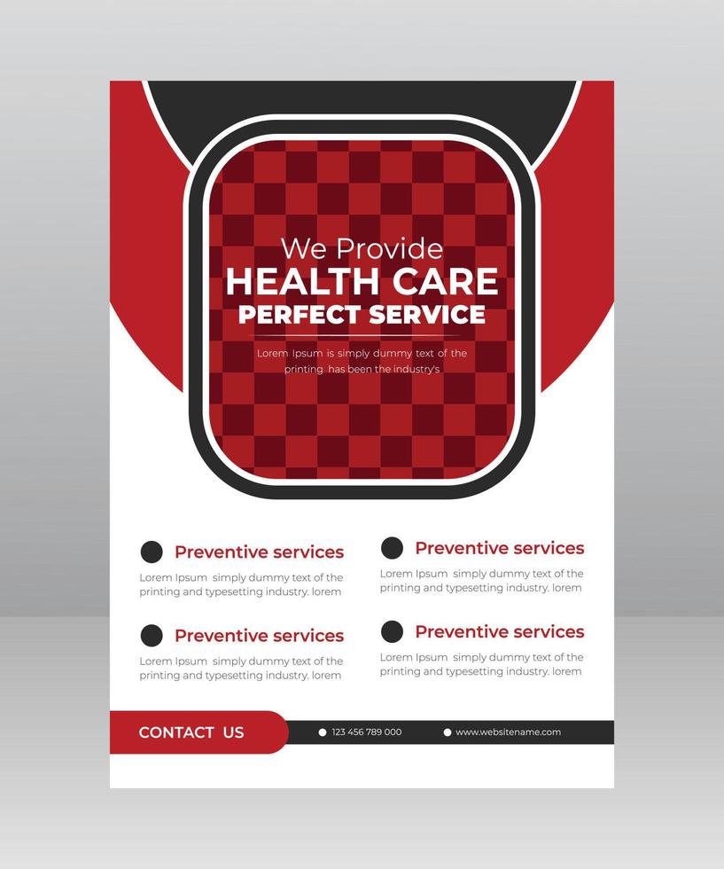 Healthcare Medical Flyer template with Photo Space vector