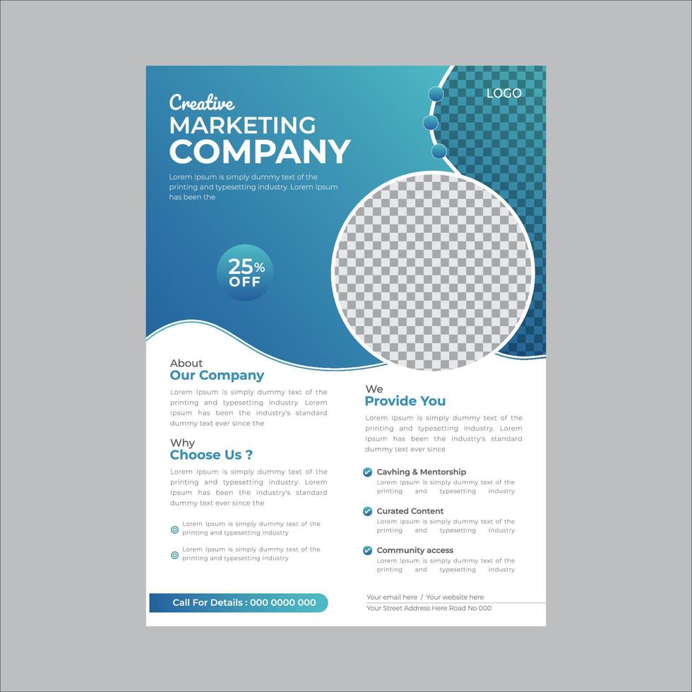 Brochure design, cover modern layout, annual report, poster, flyer in A4 vector