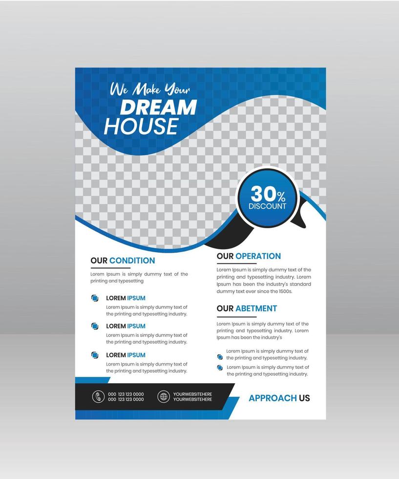 Build Dream House Flyer template for construction Company vector