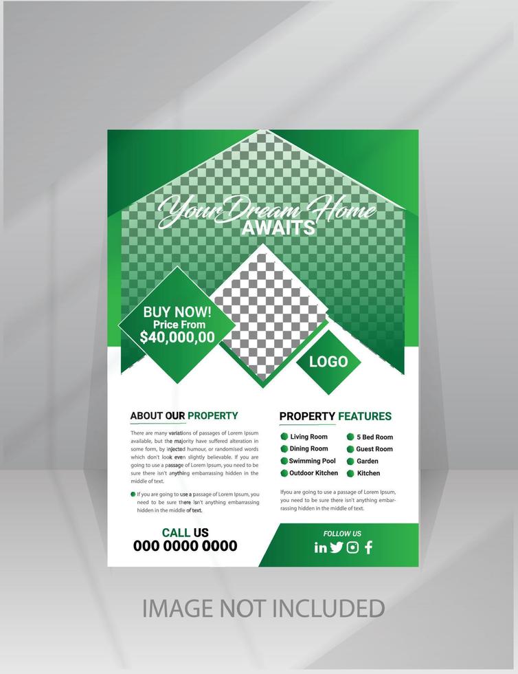 Modern Home Sale Flyer template vector