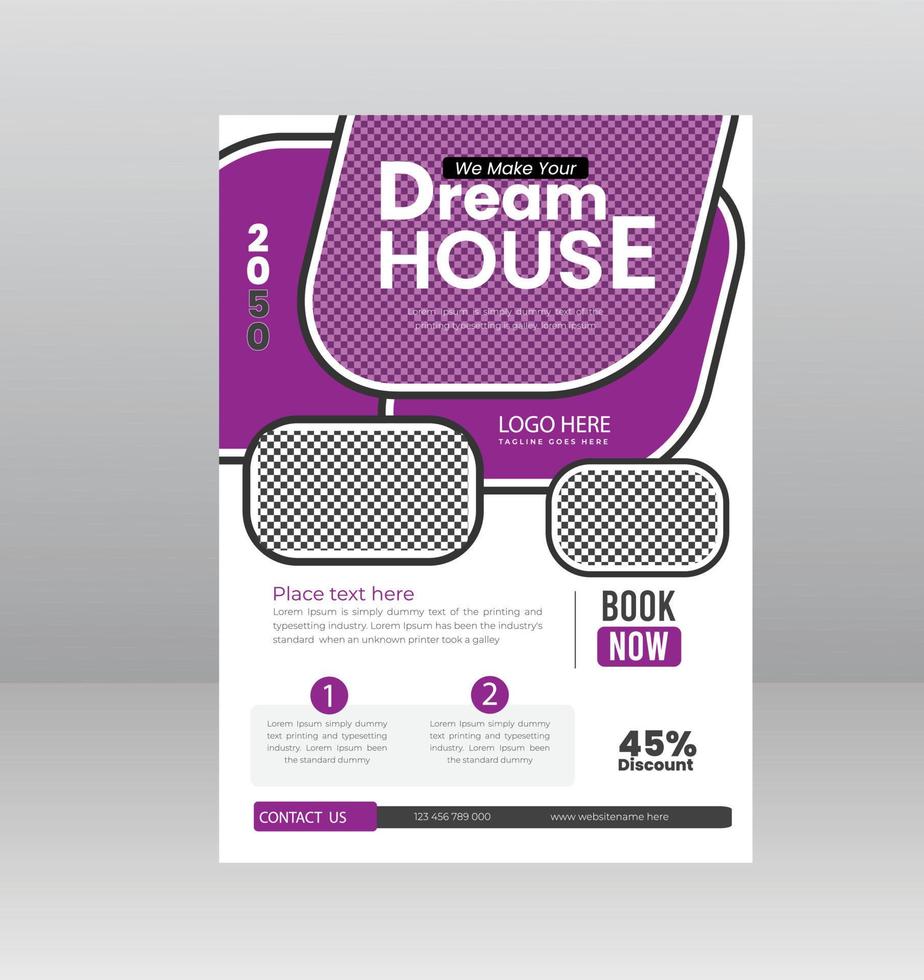 Build Dream House Flyer template for construction Company vector