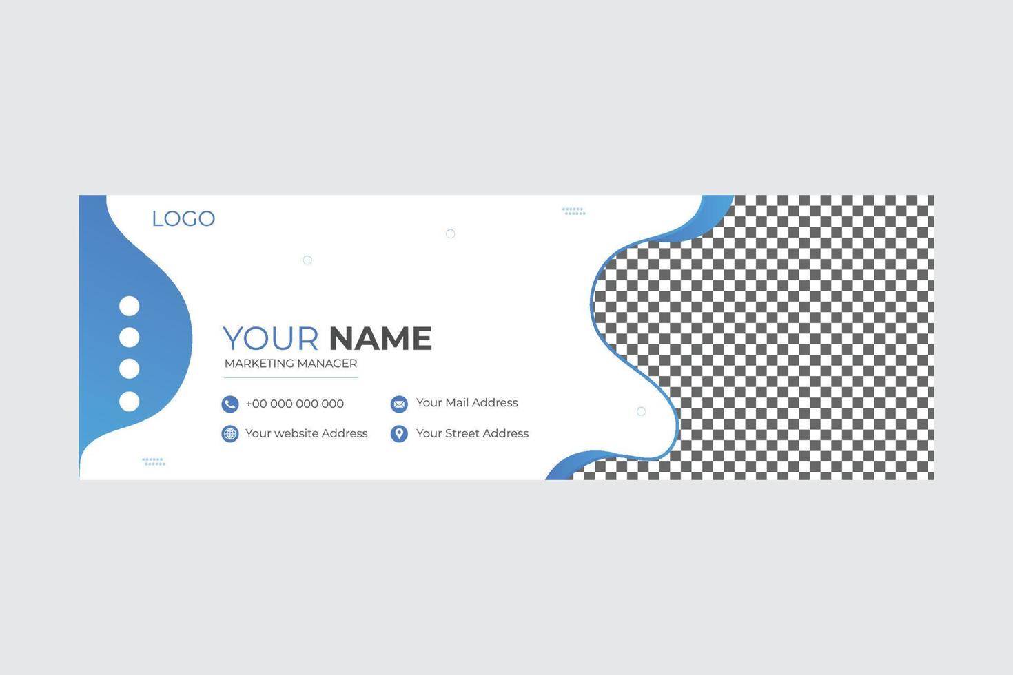Social Media Cover and Email signature template vector