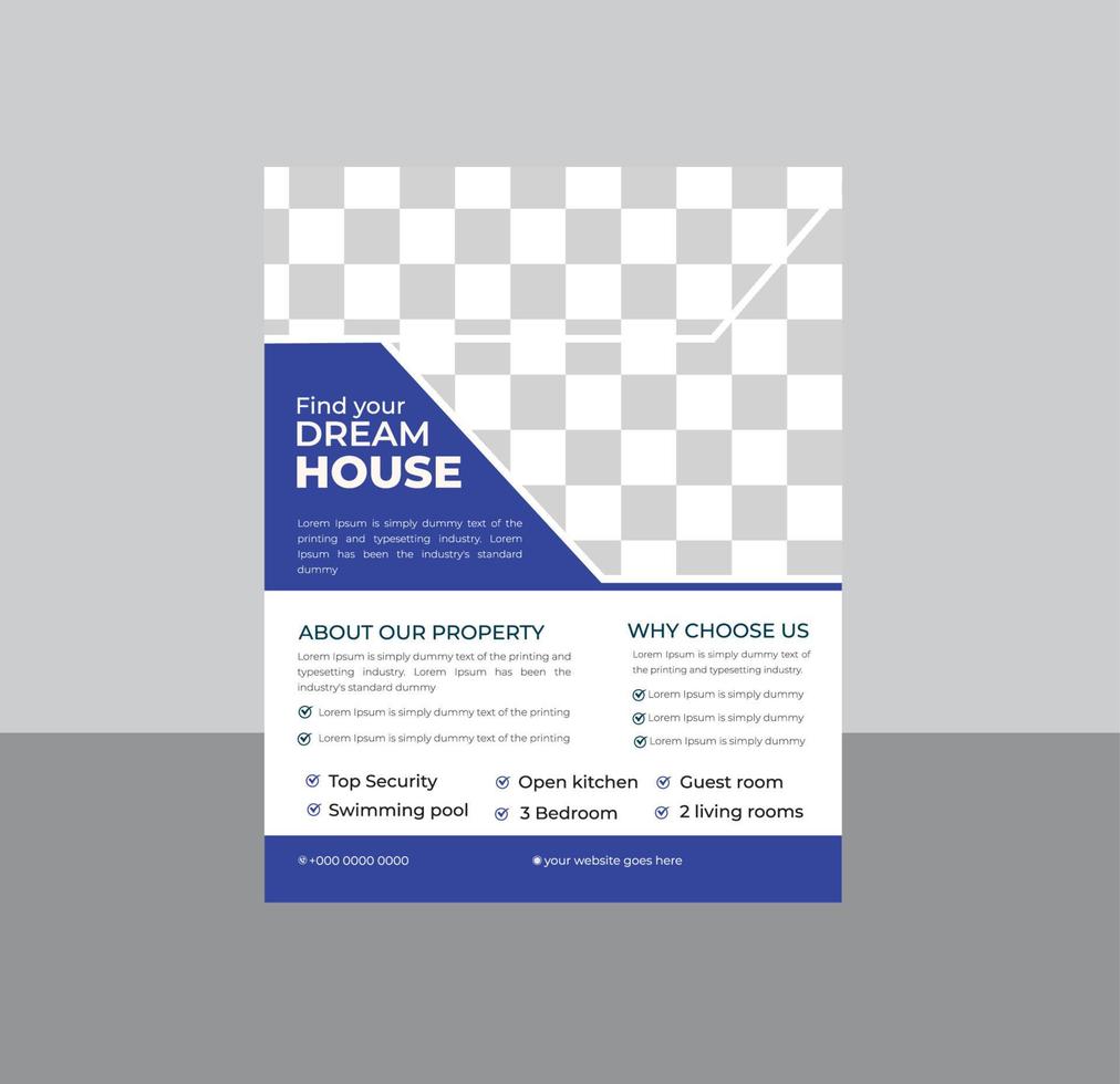 Build Home Flyer template for Construction Company vector