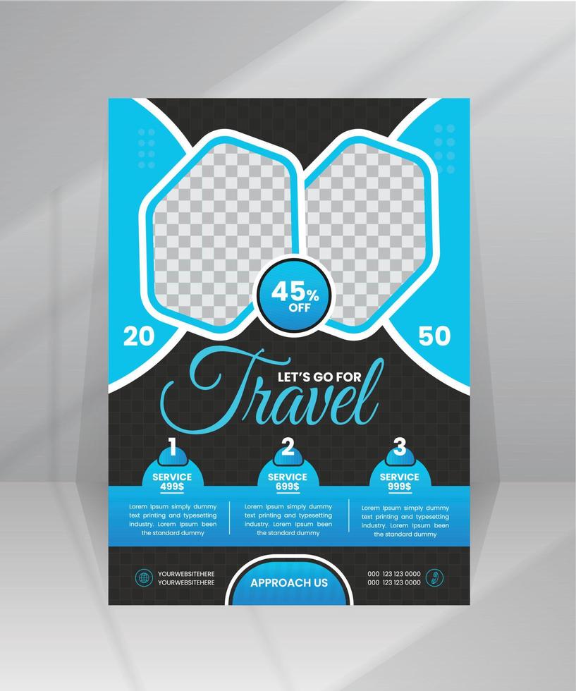Travel tour sale flyer template vector
