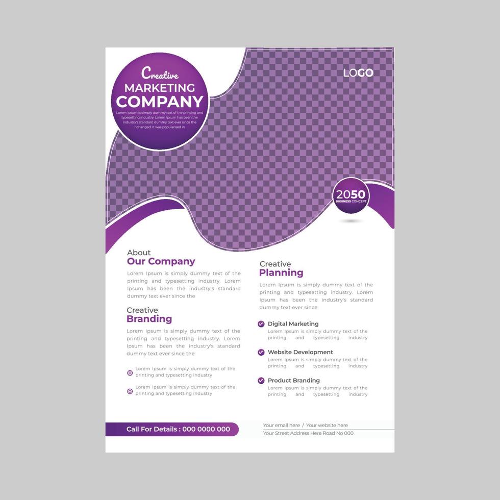 Brochure design, cover modern layout, annual report, poster, flyer in A4 vector