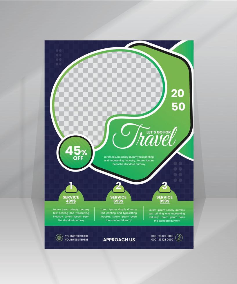 Travel tour sale flyer template vector