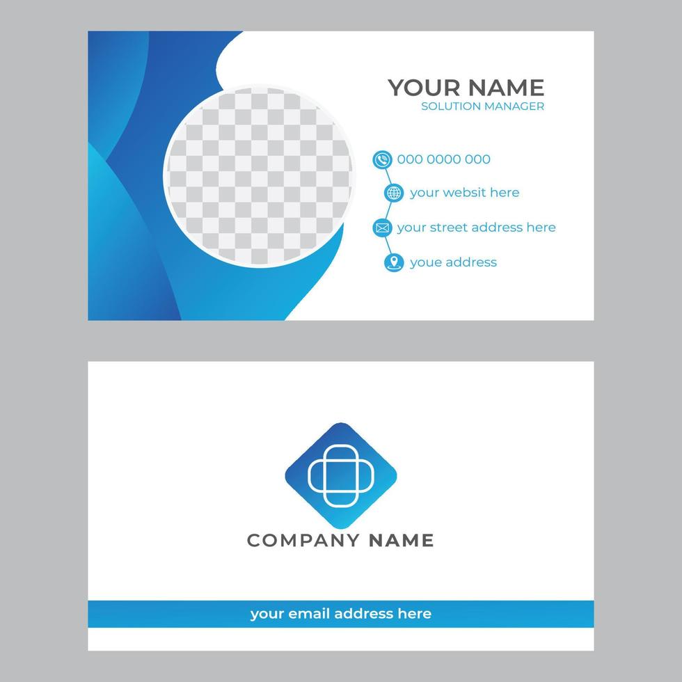 Professional business card template vector