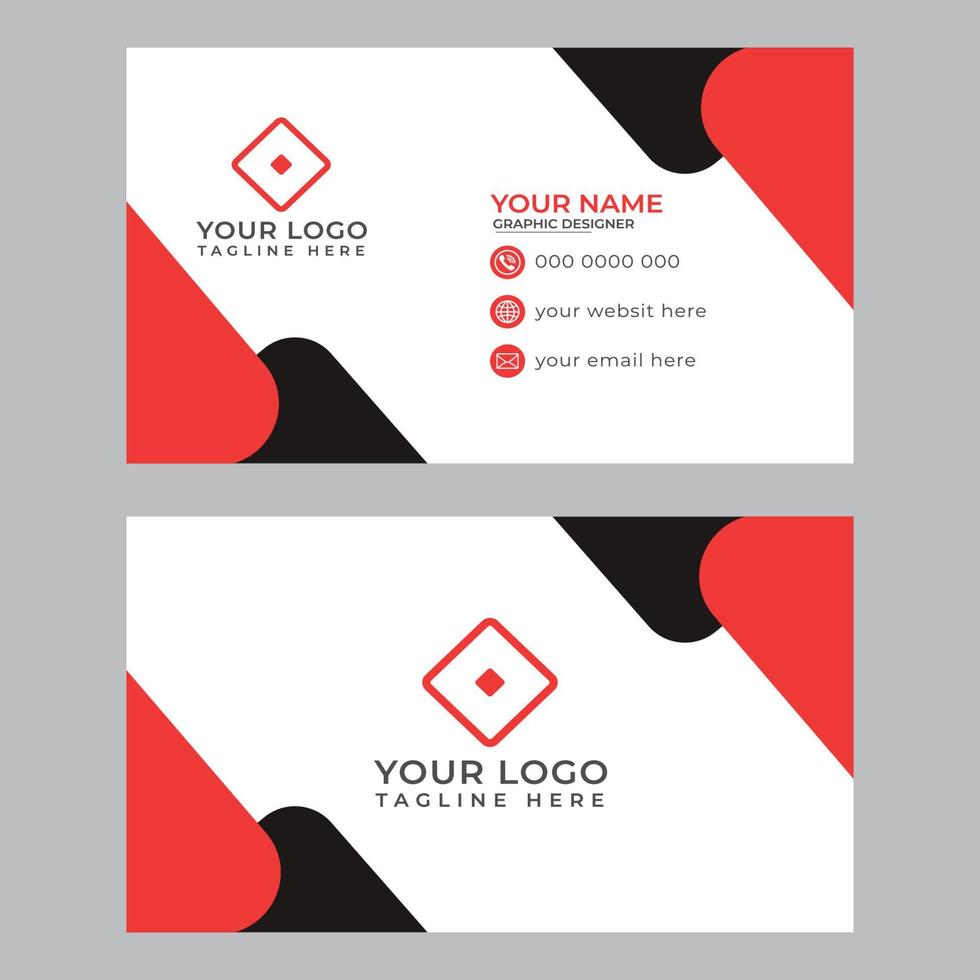 Professional business card template vector