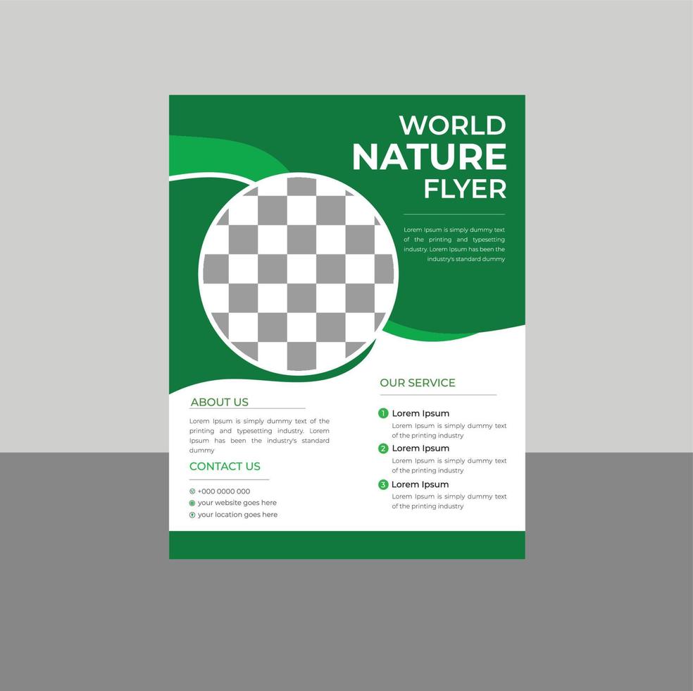 Protect the World Nature Flyer template vector