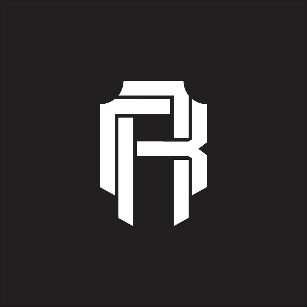 AR Logo monogram design template vector
