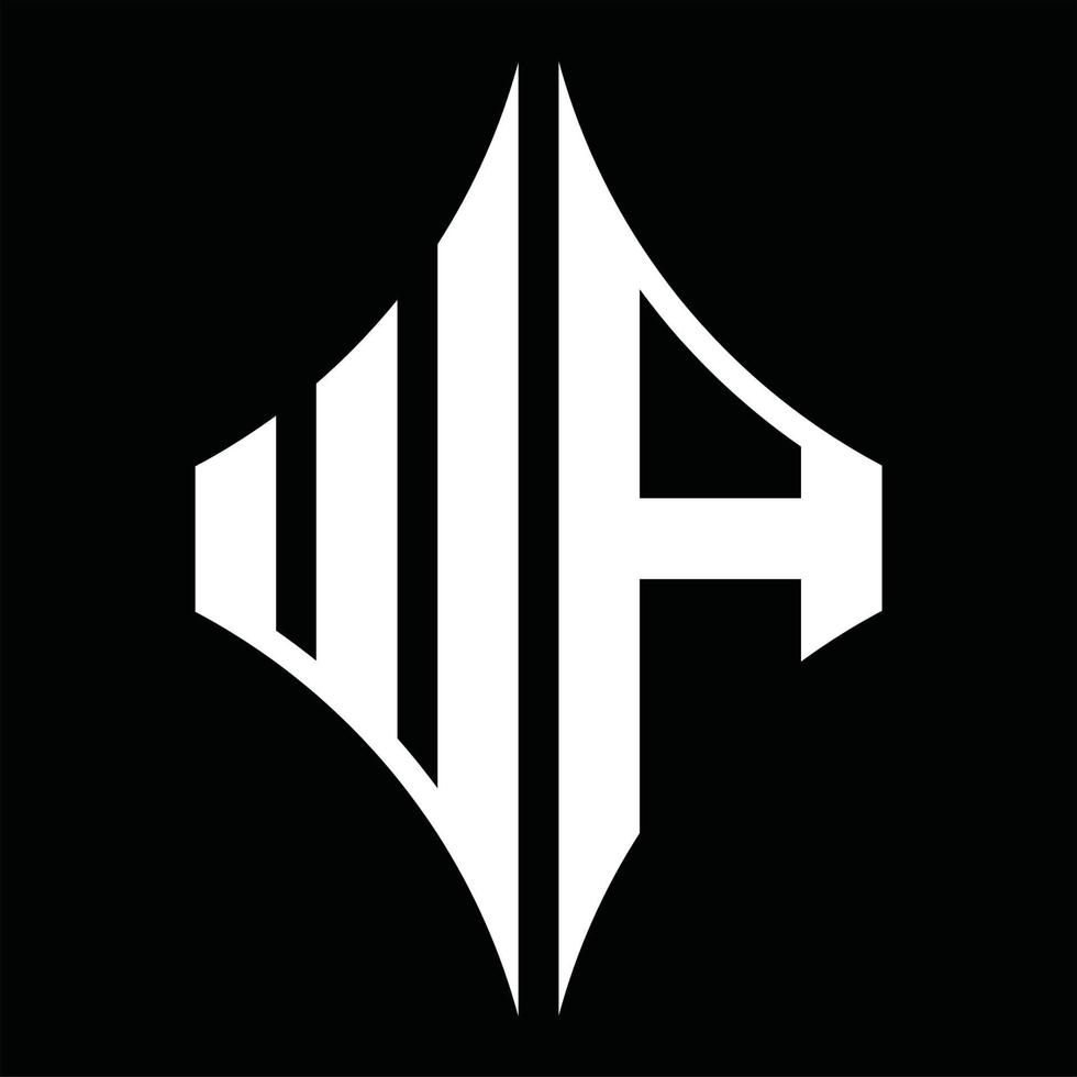 WA Logo monogram with diamond shape design template vector
