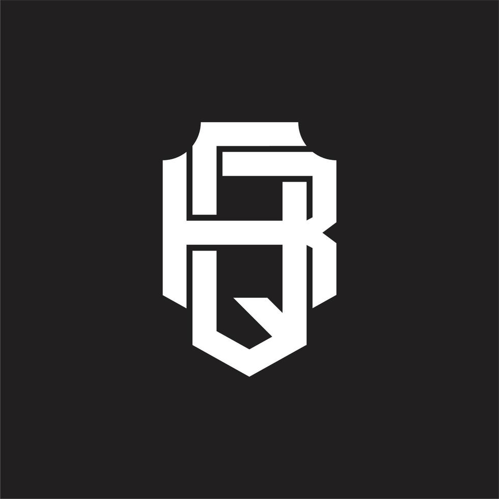 QR Logo monogram design template vector