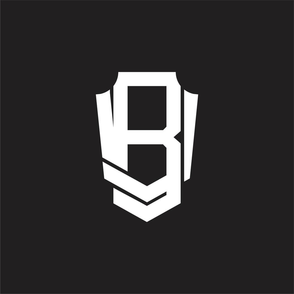 plantilla de diseño de monograma de logotipo bv vector