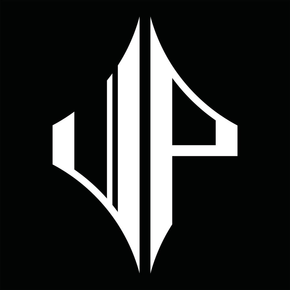 JP Logo monogram with diamond shape design template vector