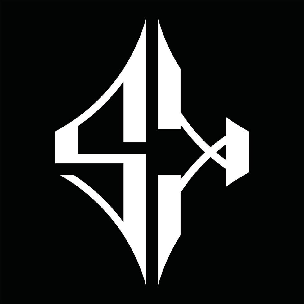 SK Logo monogram with diamond shape design template vector