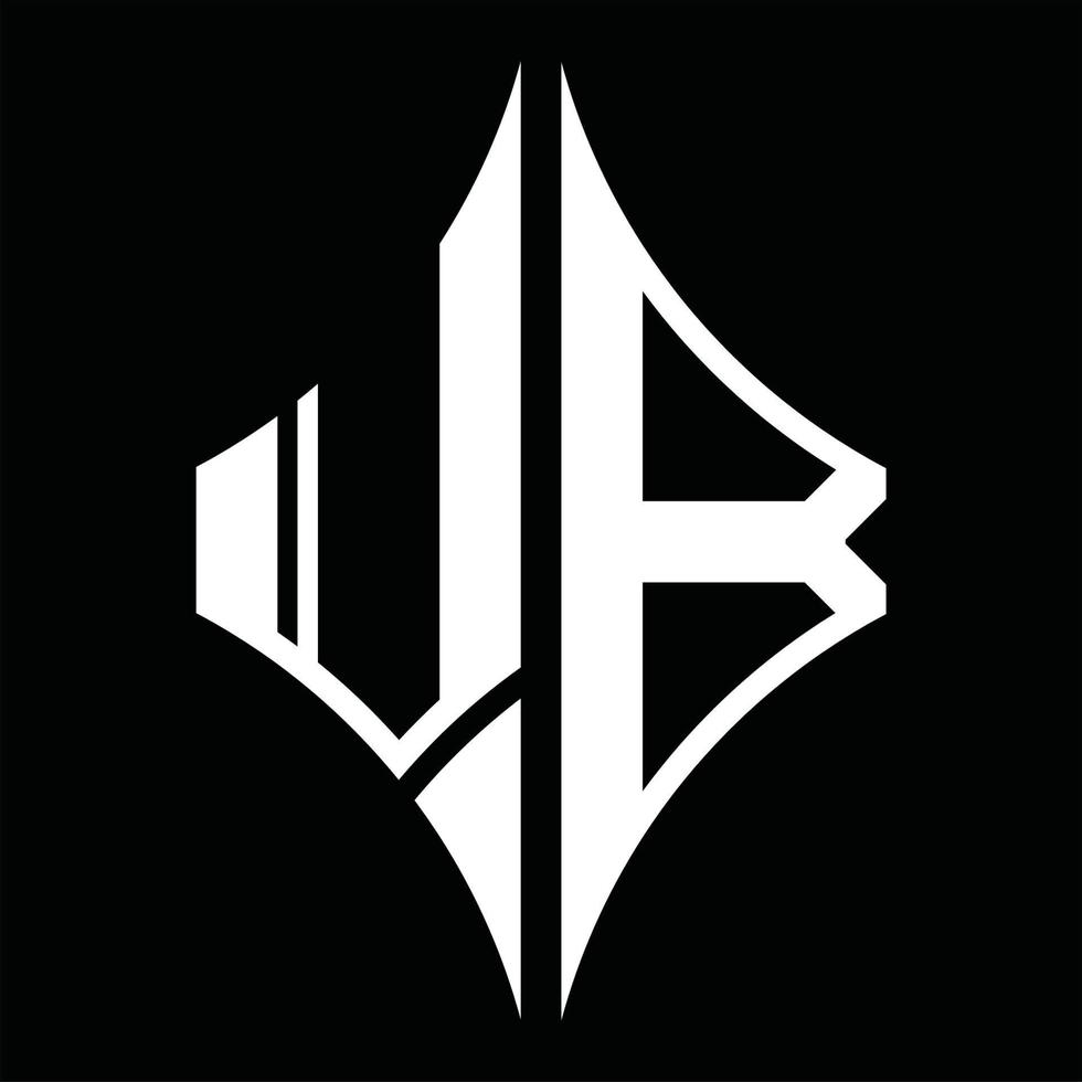VB Logo monogram with diamond shape design template vector