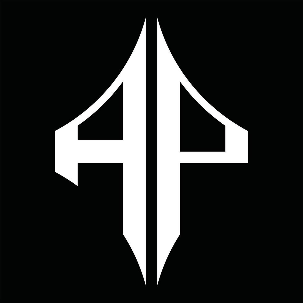 AP Logo monogram with diamond shape design template vector