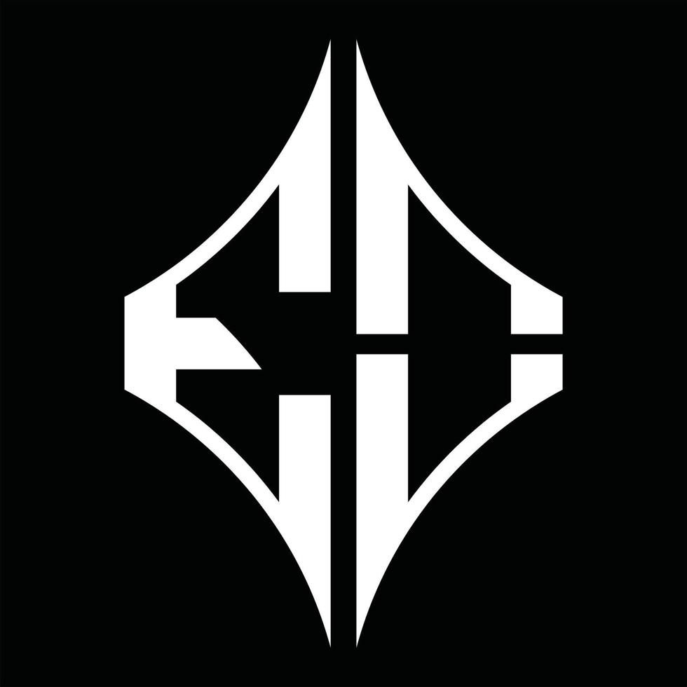 EO Logo monogram with diamond shape design template vector