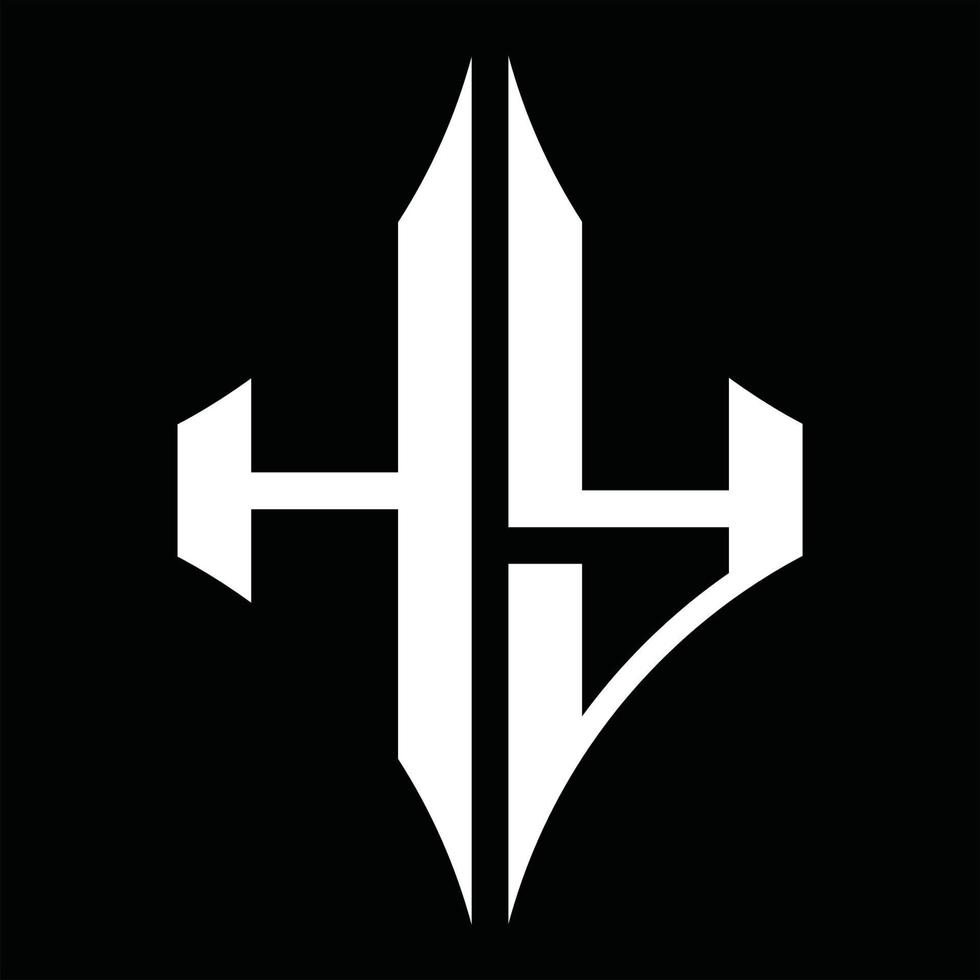 HY Logo monogram with diamond shape design template vector