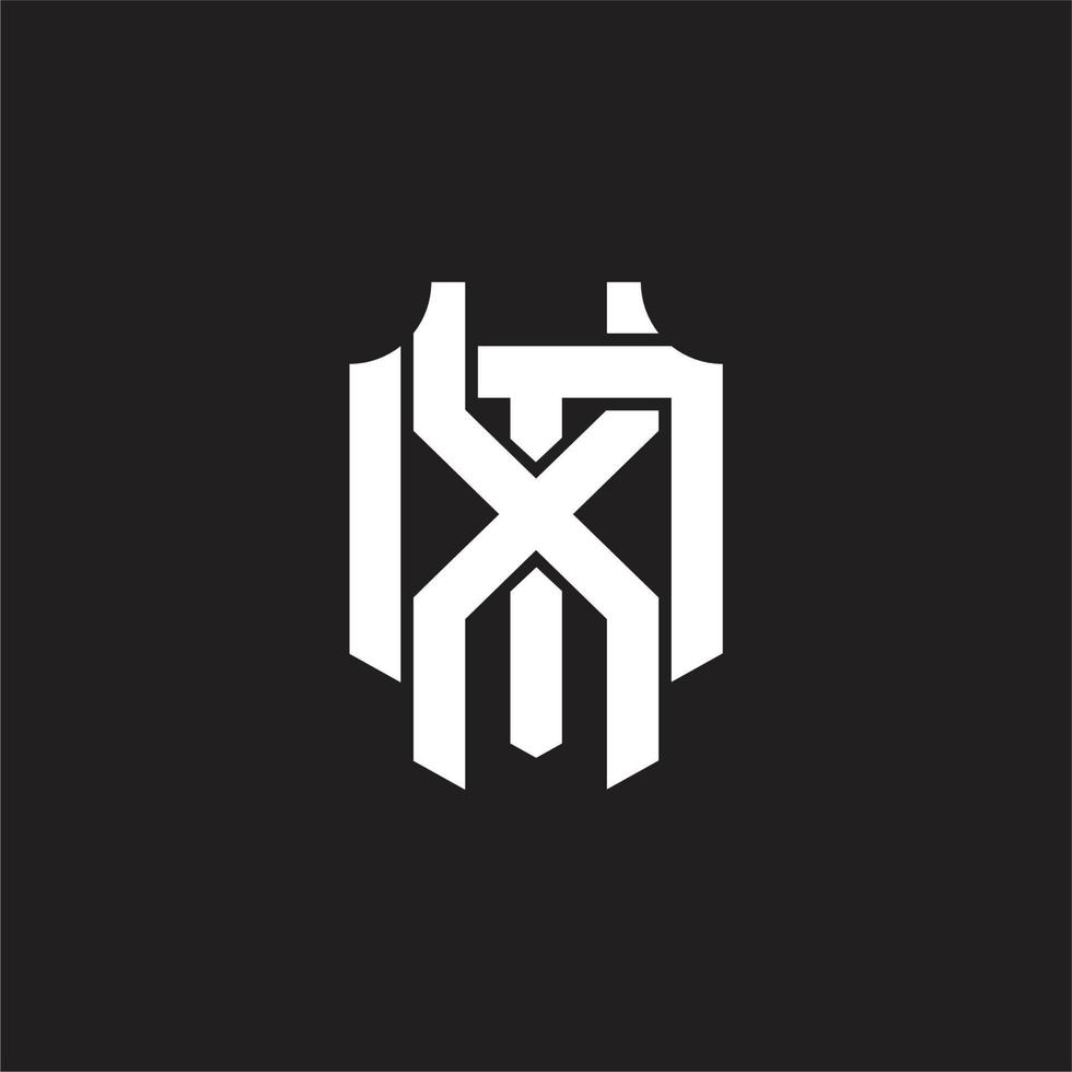 XM XLogo monogram design template vector