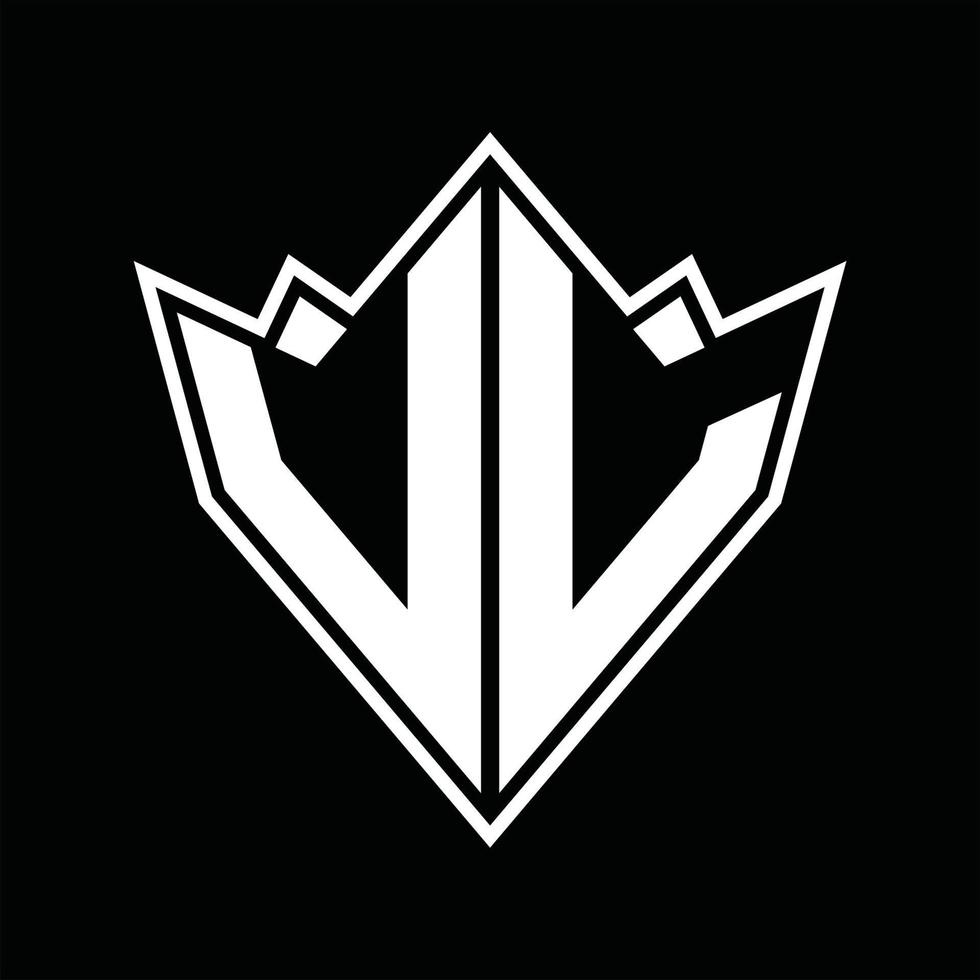 VL Logo monogram design template vector