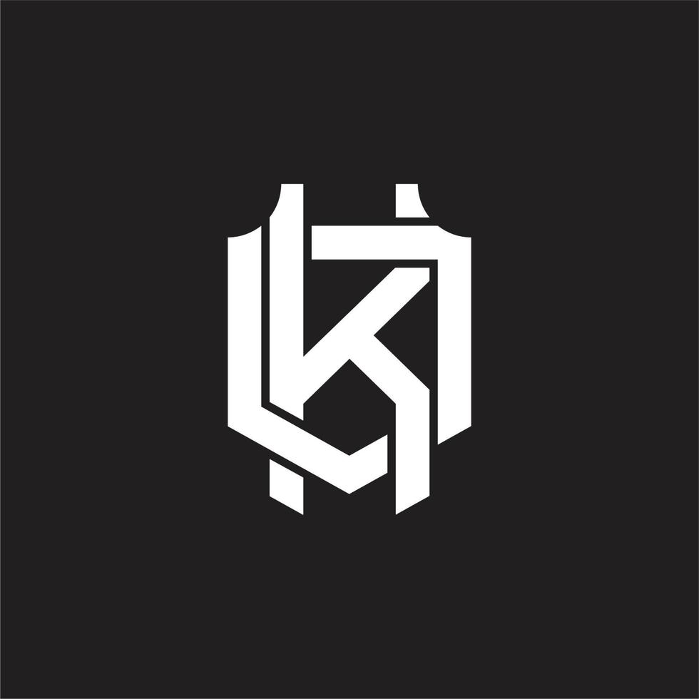 plantilla de diseño de monograma de logotipo kd vector